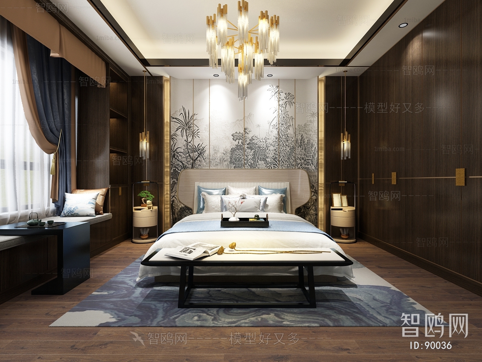 New Chinese Style Bedroom