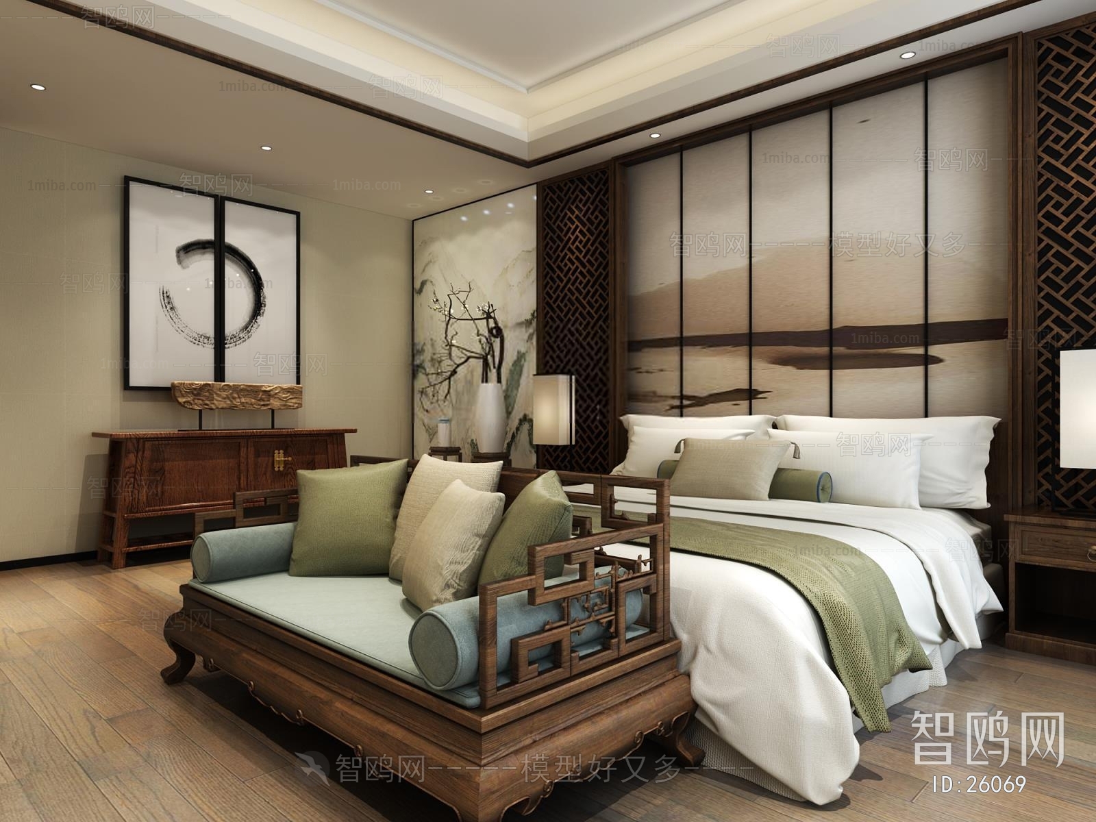 New Chinese Style Bedroom