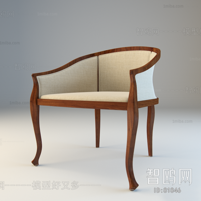 Simple European Style Single Chair