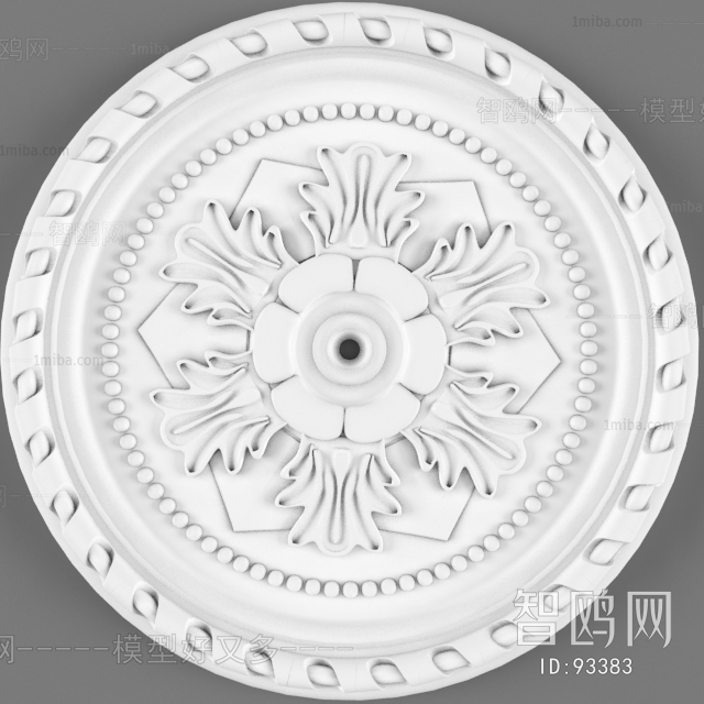 European Style Plaster Carved Top Plate