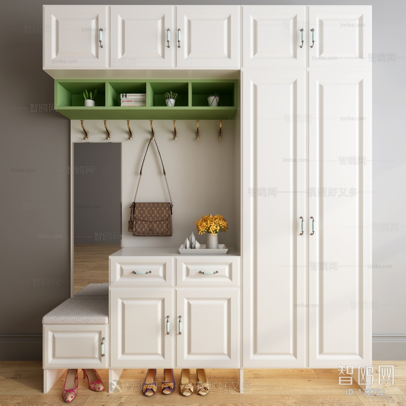 Simple European Style Shoe Cabinet