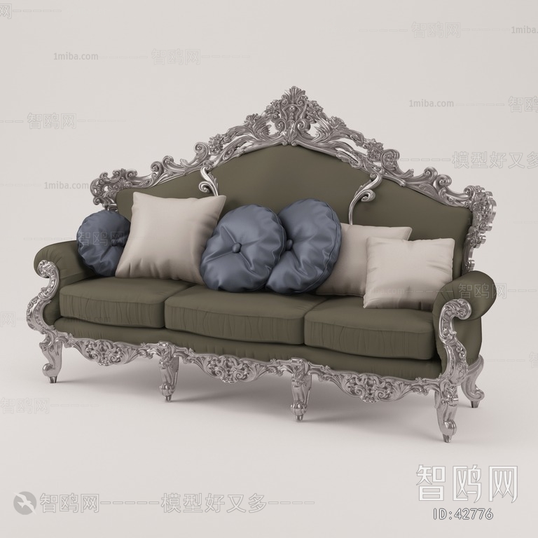 French Style Three-seat Sofa