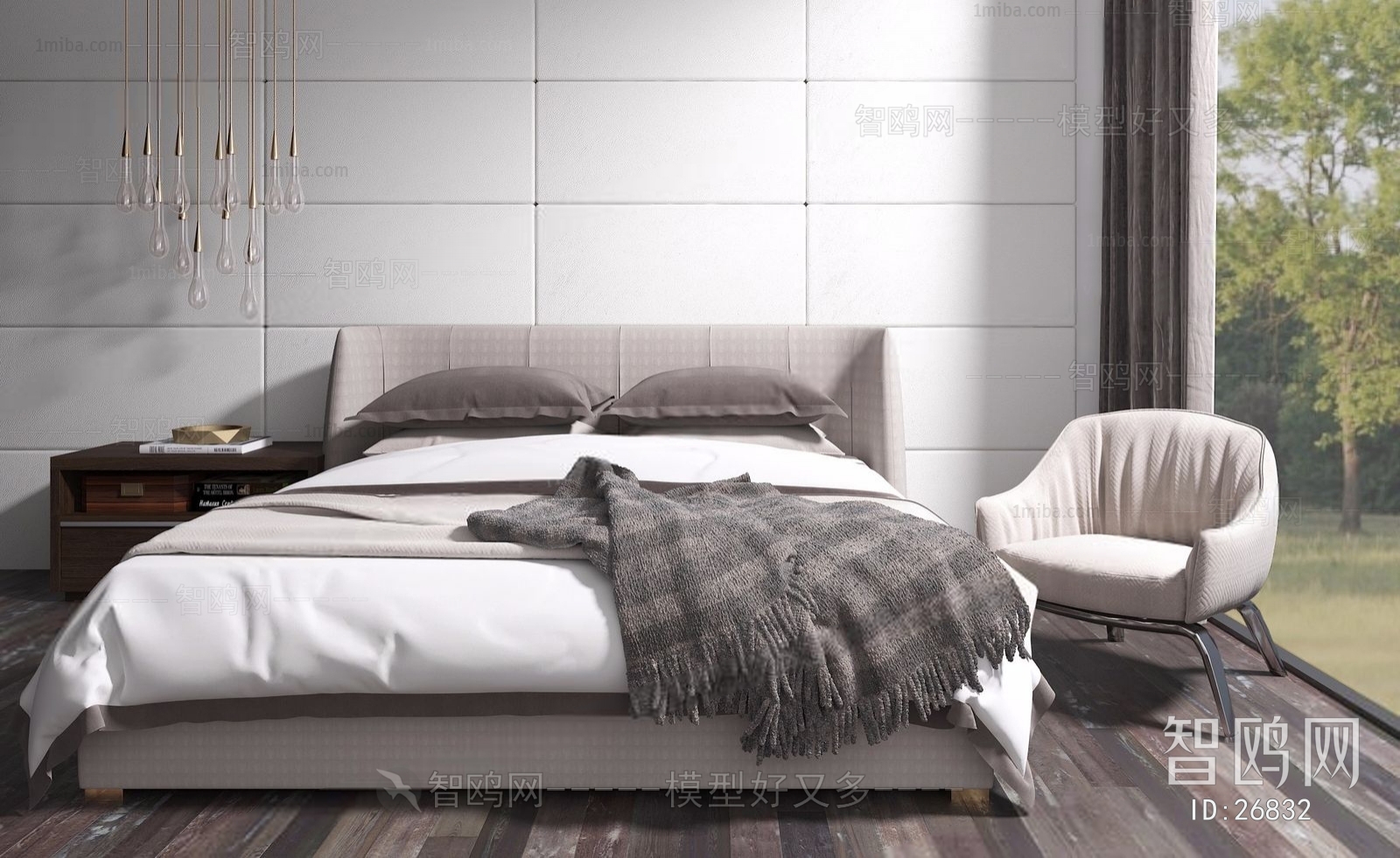 Modern Nordic Style Double Bed