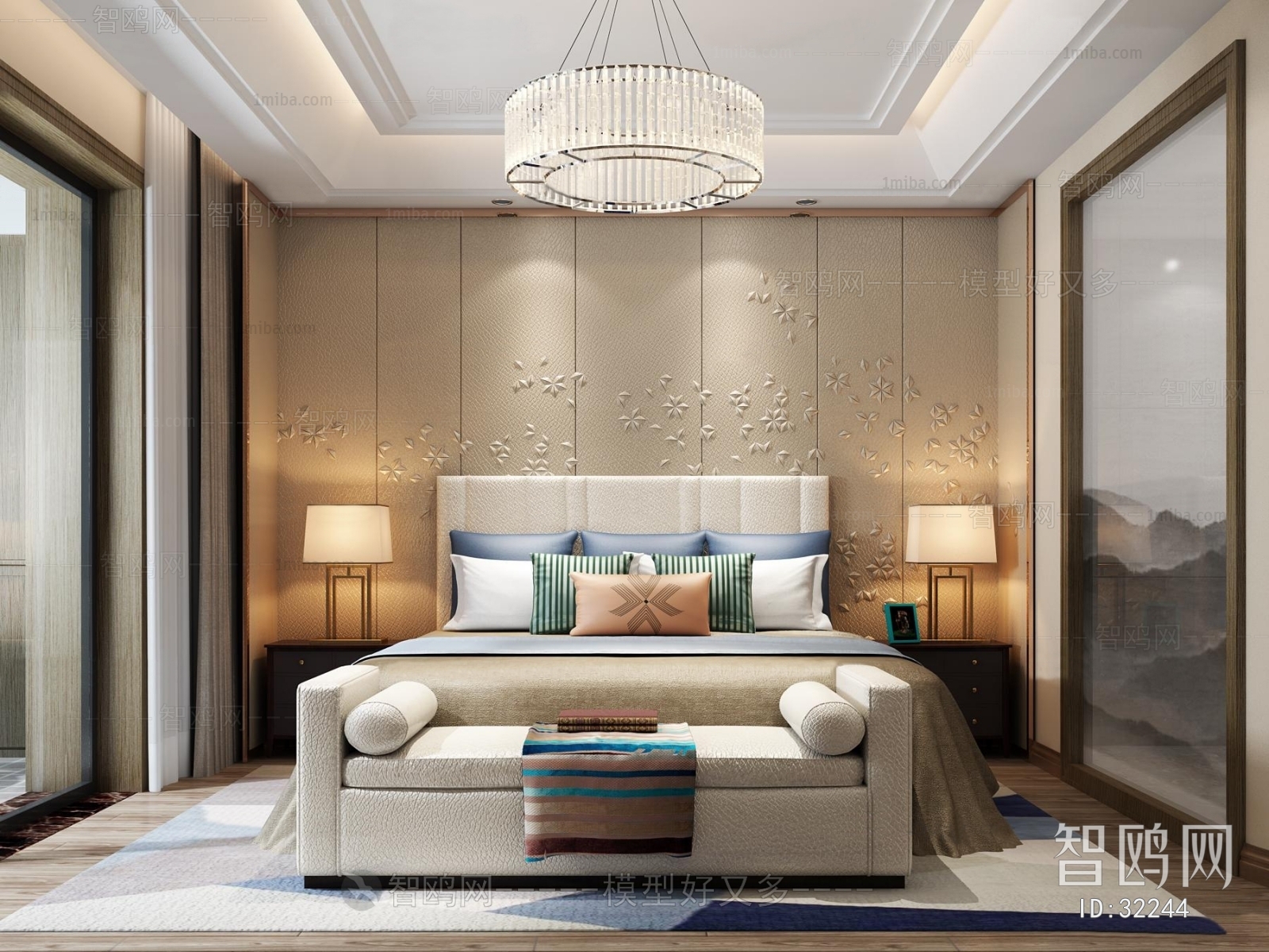 New Chinese Style Bedroom