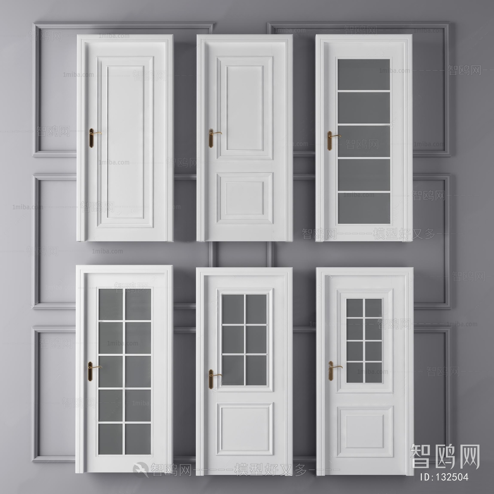 Simple European Style Solid Wood Door