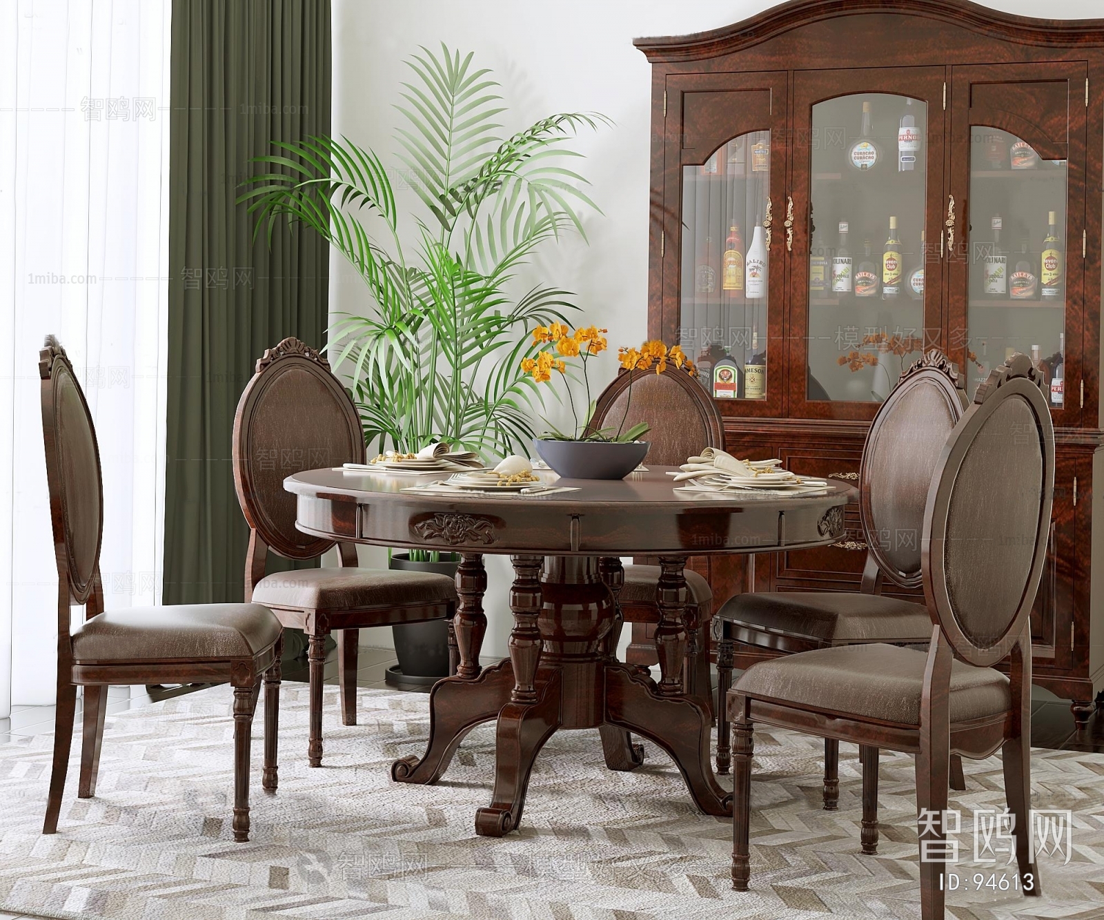 American Style Dining Table And Chairs