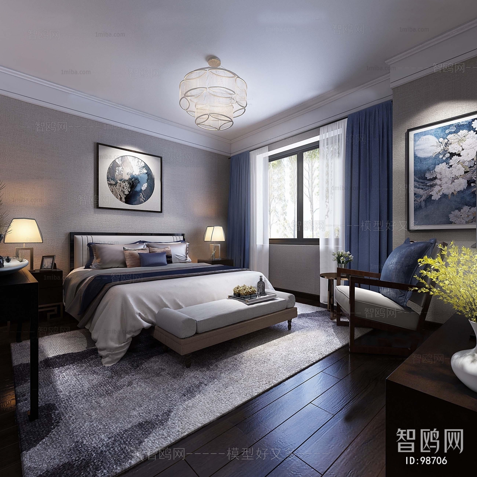 New Chinese Style Bedroom