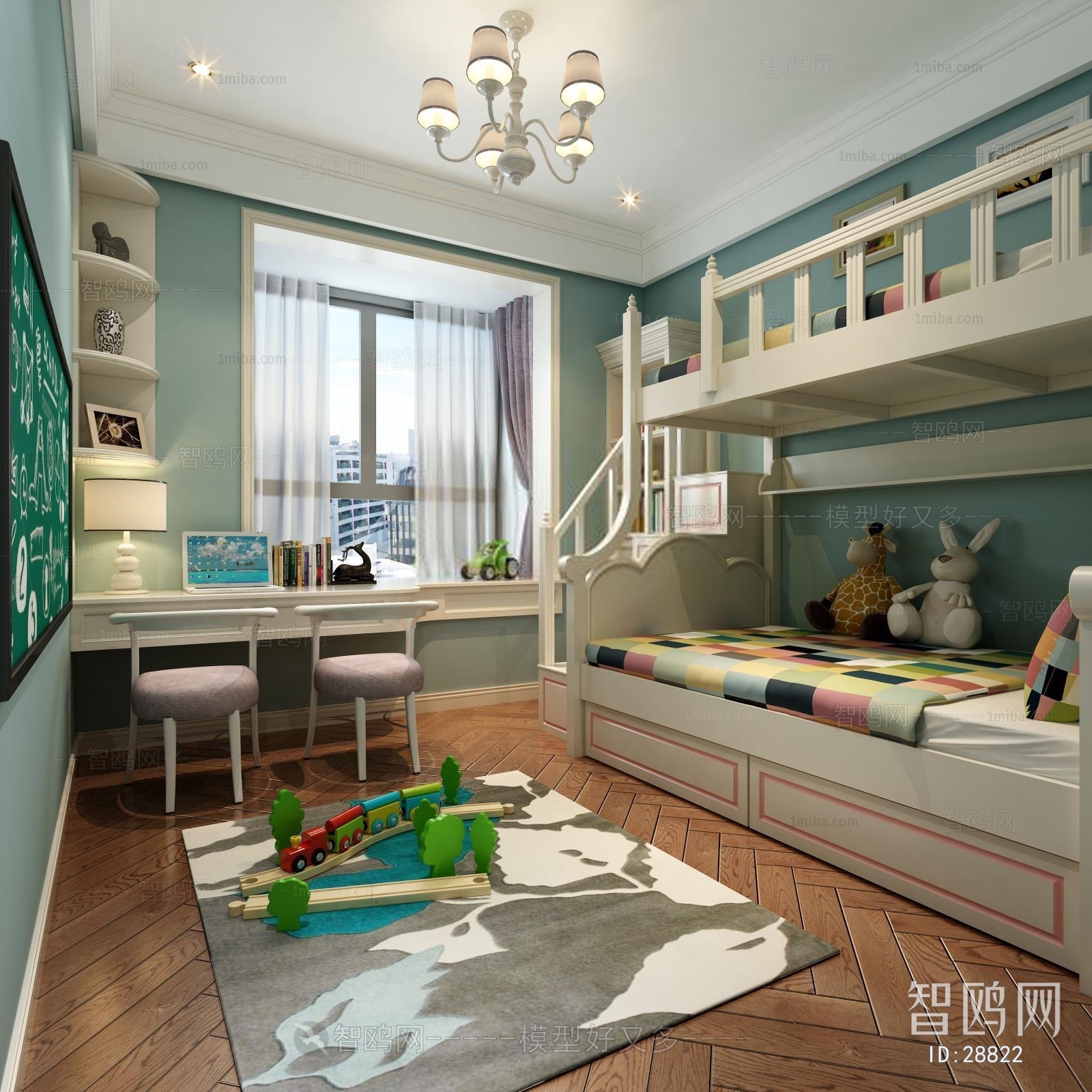 Simple European Style Children's Room