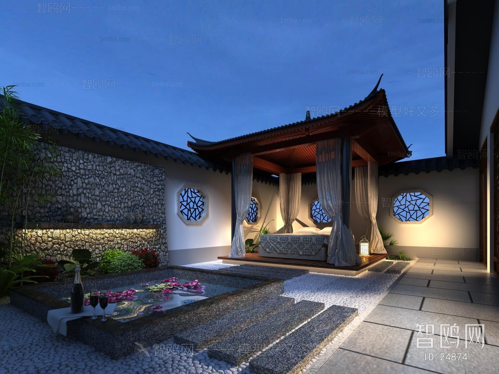 New Chinese Style Courtyard/landscape