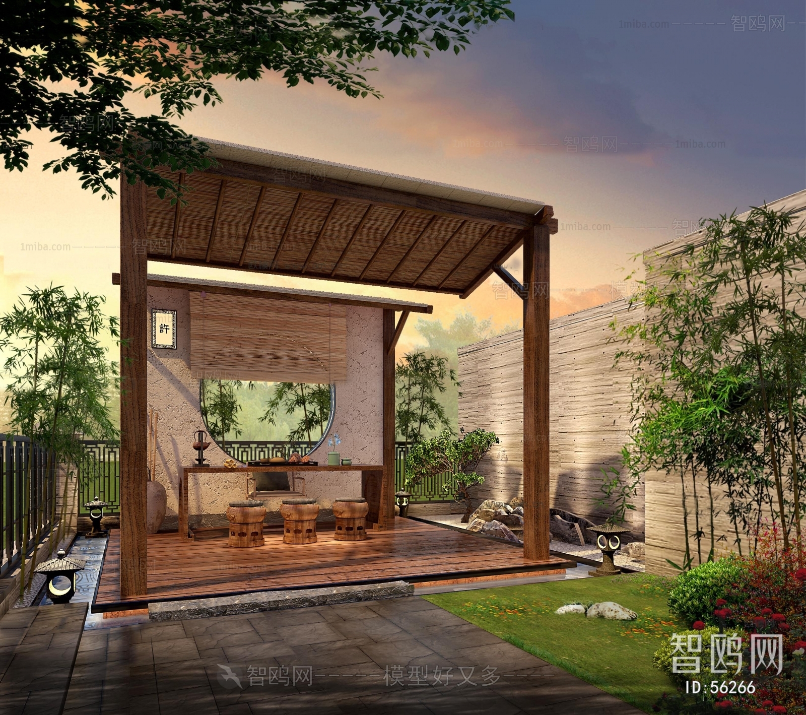 New Chinese Style Courtyard/landscape