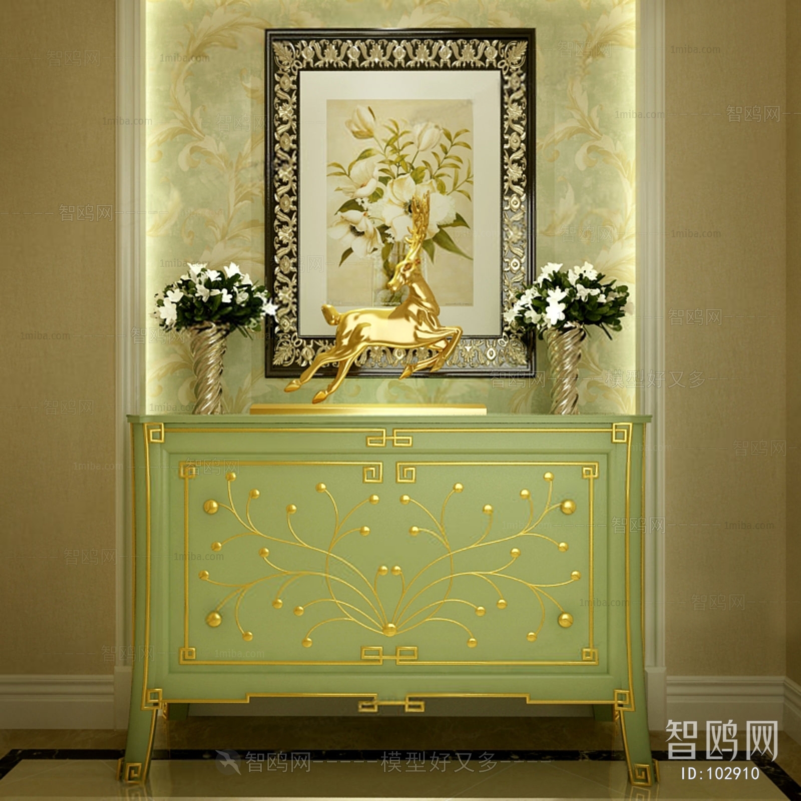 New Classical Style Side Cabinet/Entrance Cabinet