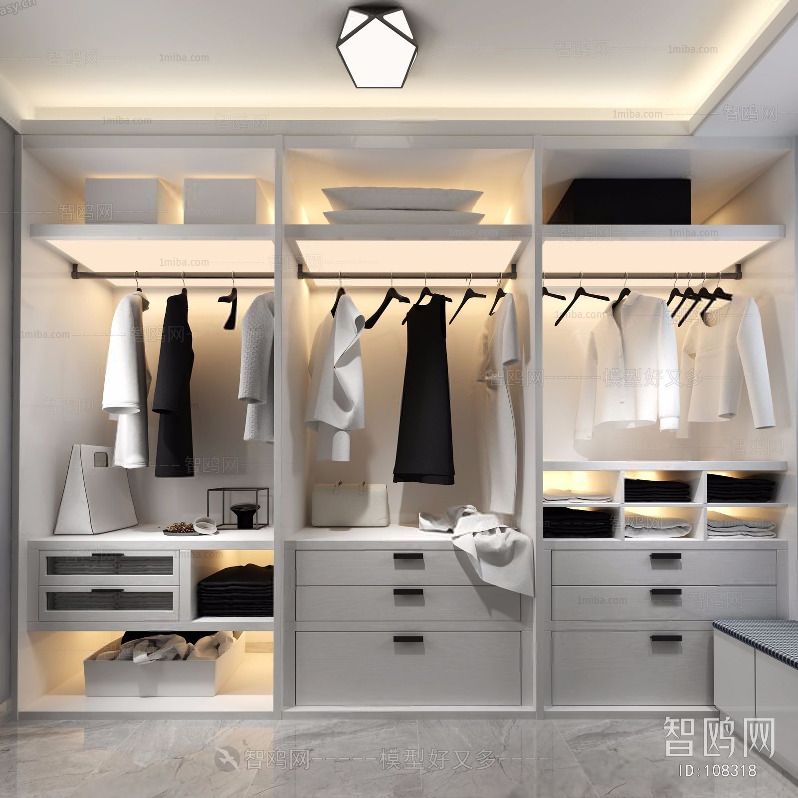 Modern Clothes Storage Area