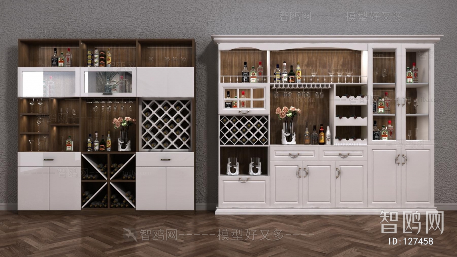 Modern Simple European Style Wine Cabinet