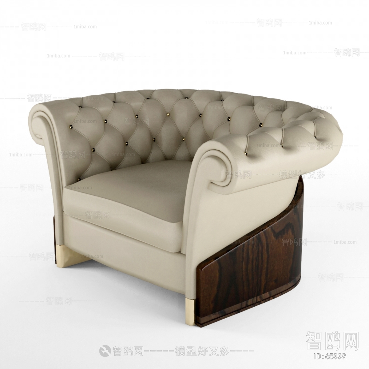 Simple European Style Single Sofa