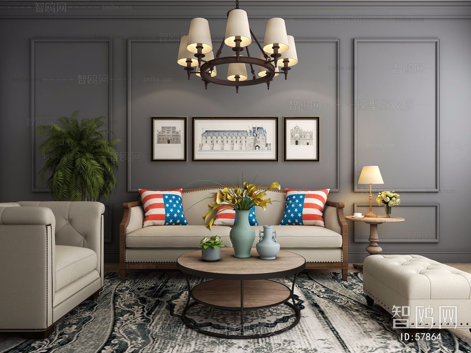 American Style Sofa Combination