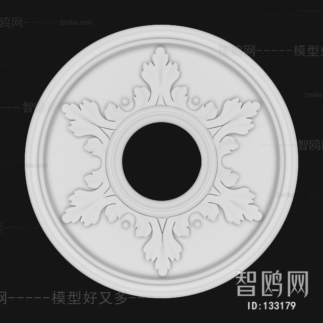 European Style Plaster Carved Top Plate