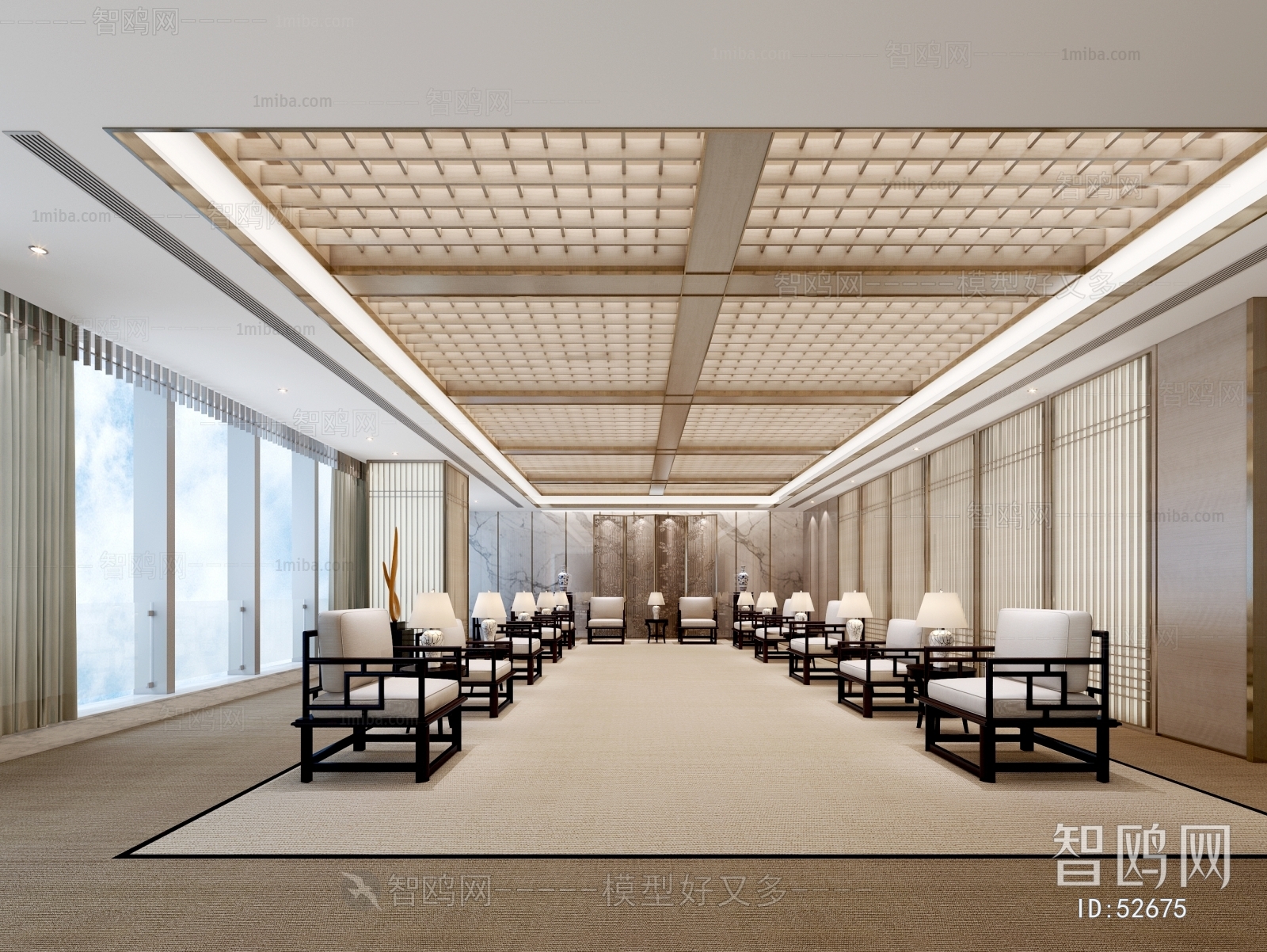 New Chinese Style Reception Room