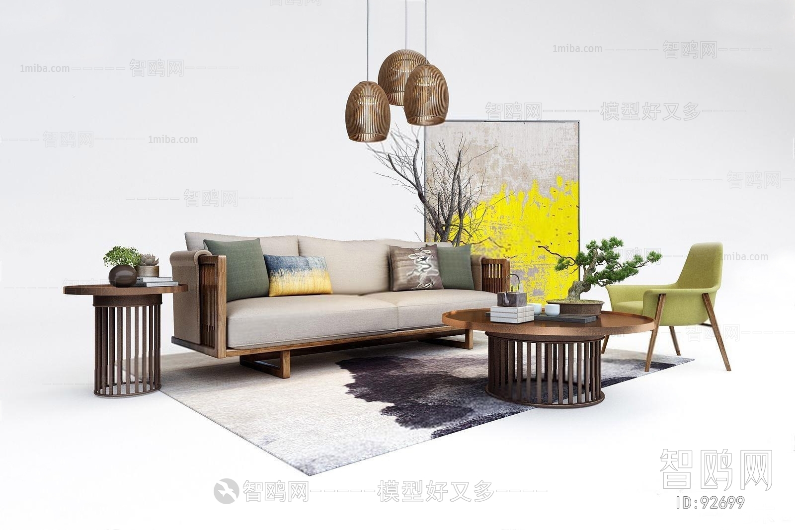 New Chinese Style Sofa Combination