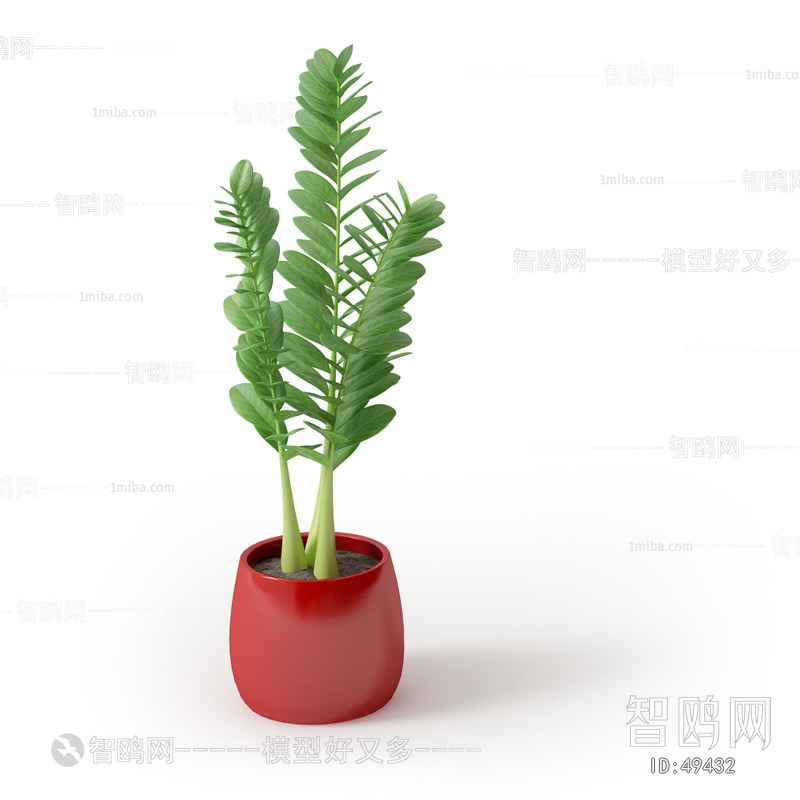 Modern Potted Green Plant