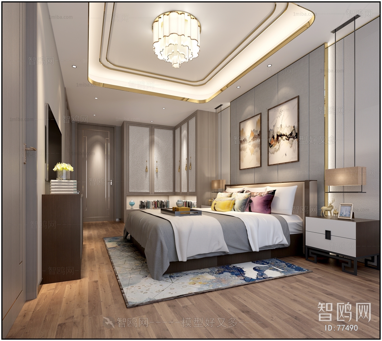 New Chinese Style Bedroom