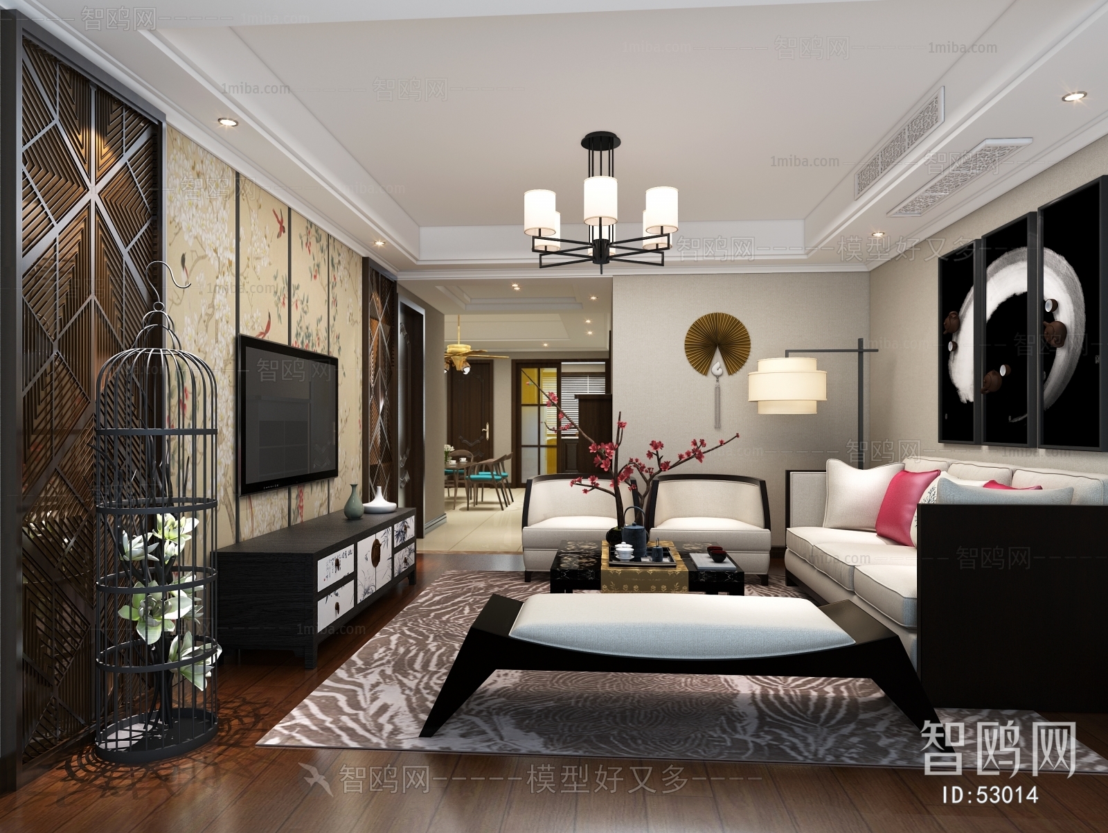 New Chinese Style A Living Room