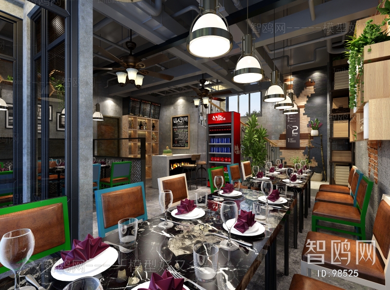 Industrial Style Dining Room