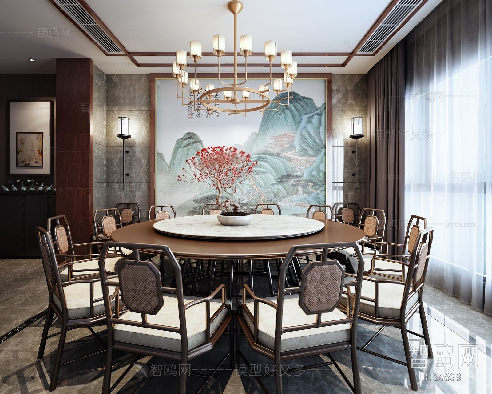 New Chinese Style Dining Room