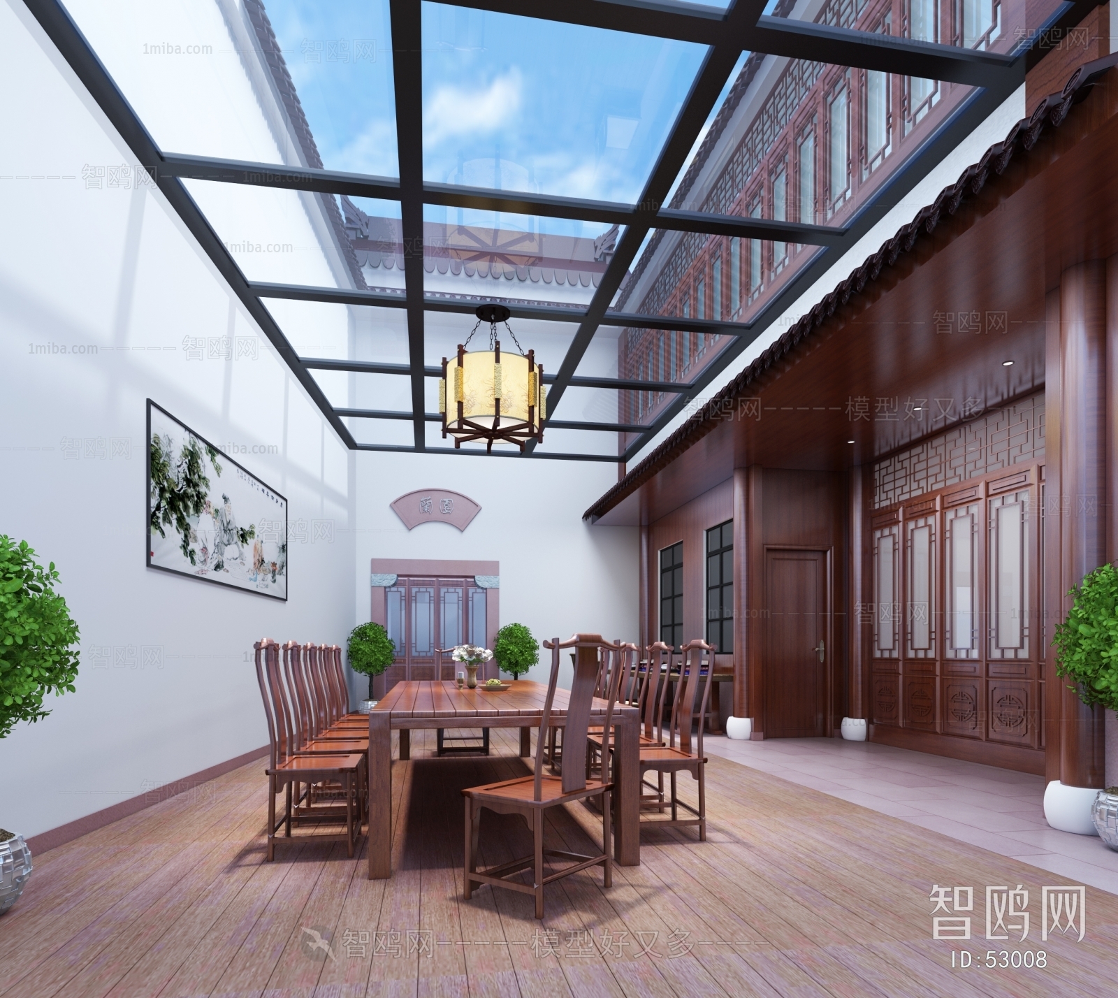 Chinese Style Glass Sun Room