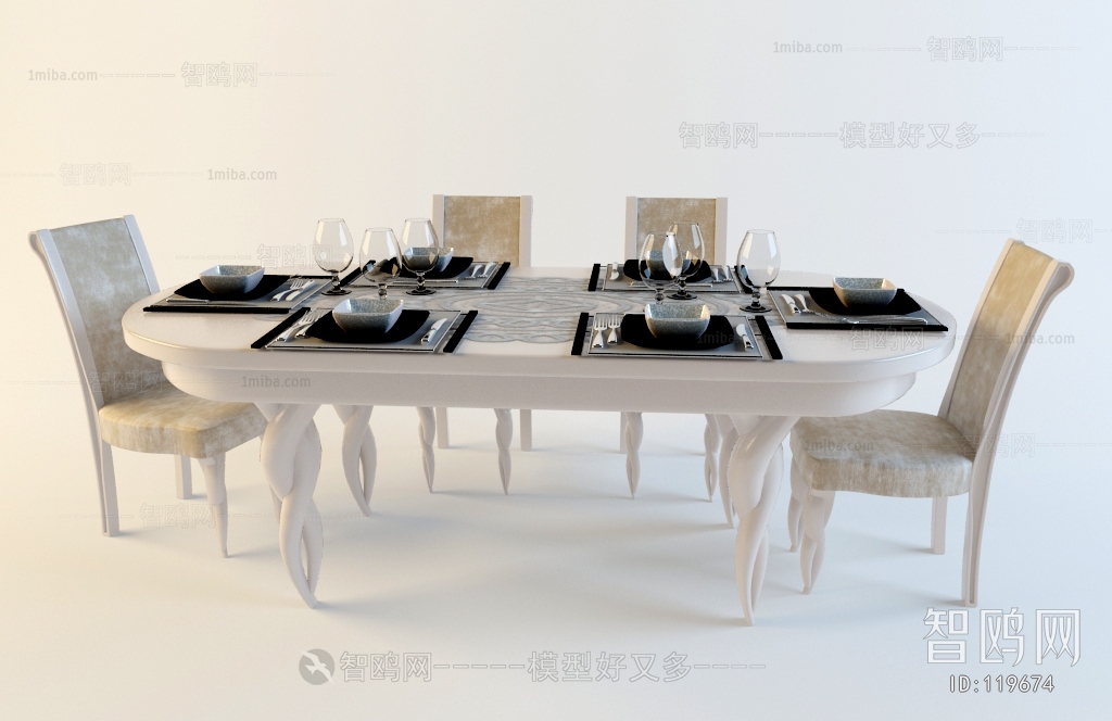 European Style Dining Table And Chairs