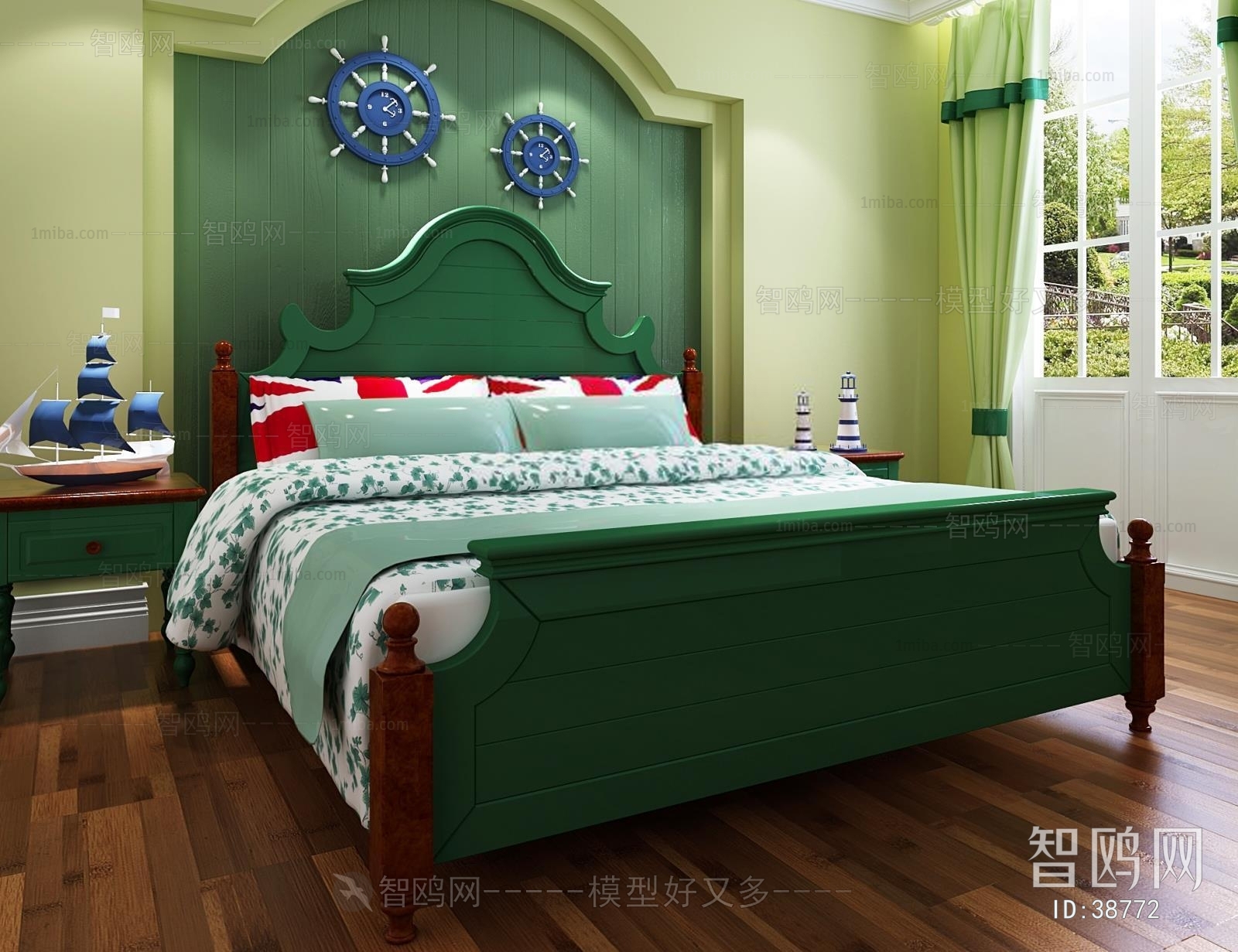 Mediterranean Style Double Bed