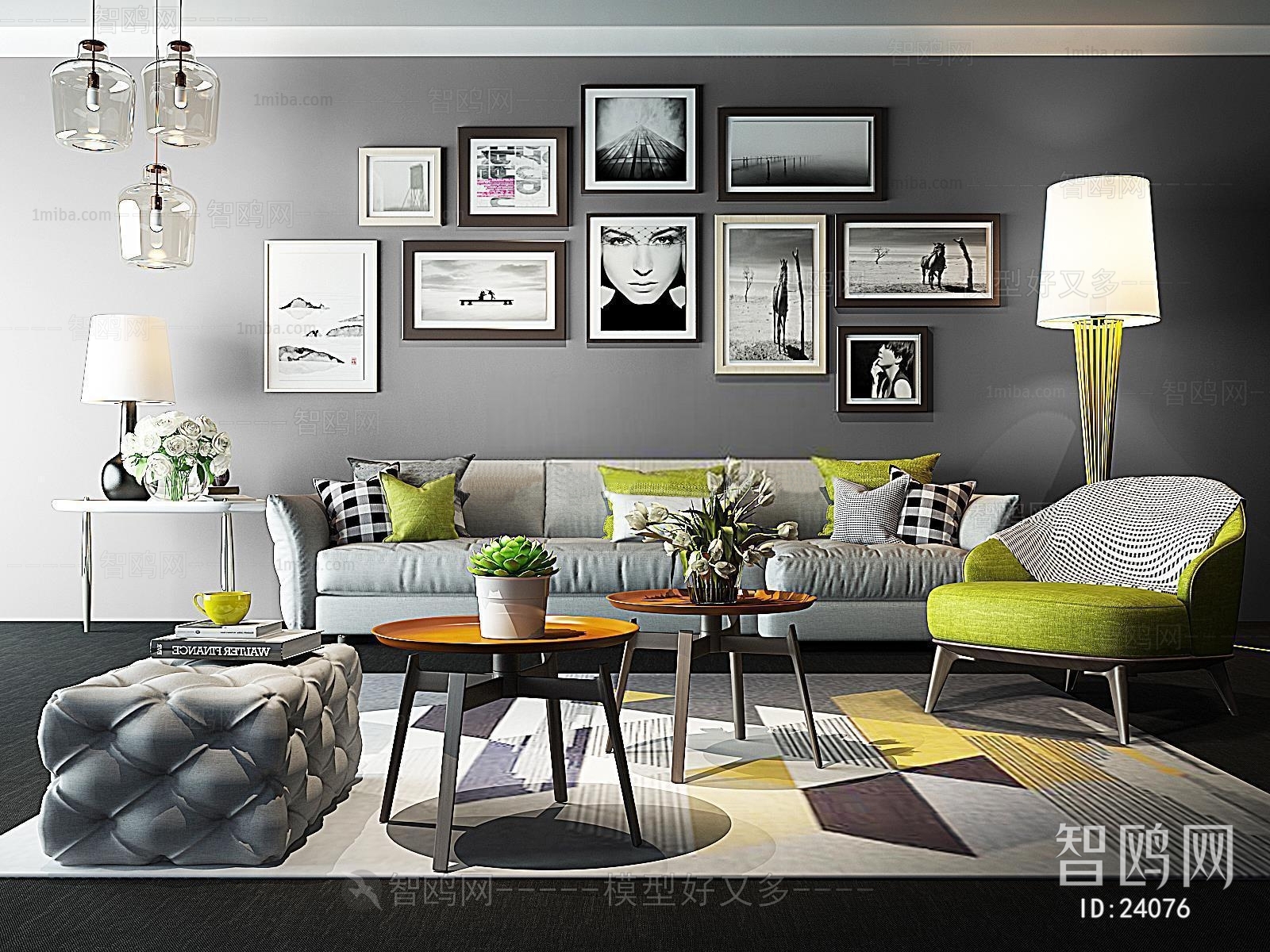 Nordic Style Post Modern Style Sofa Combination