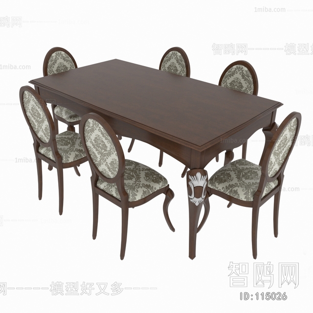 European Style Dining Table And Chairs