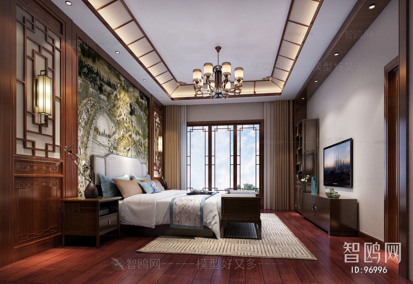 New Chinese Style Bedroom