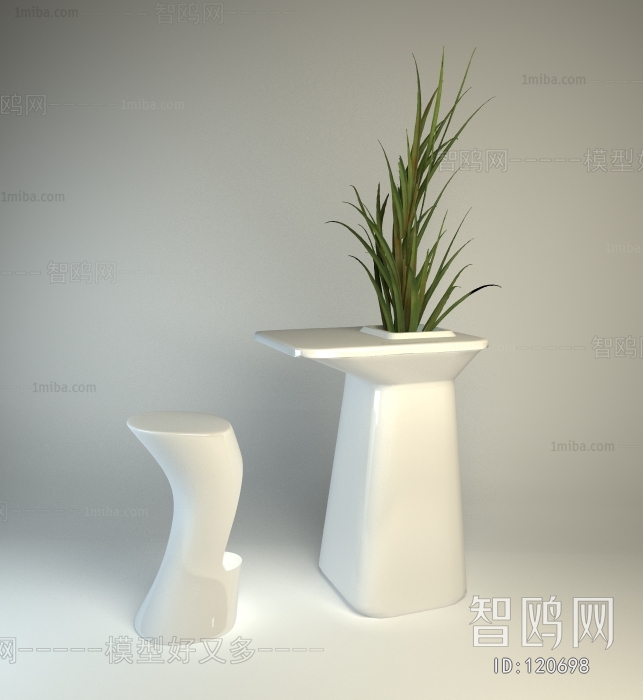 Modern Potted Green Plant