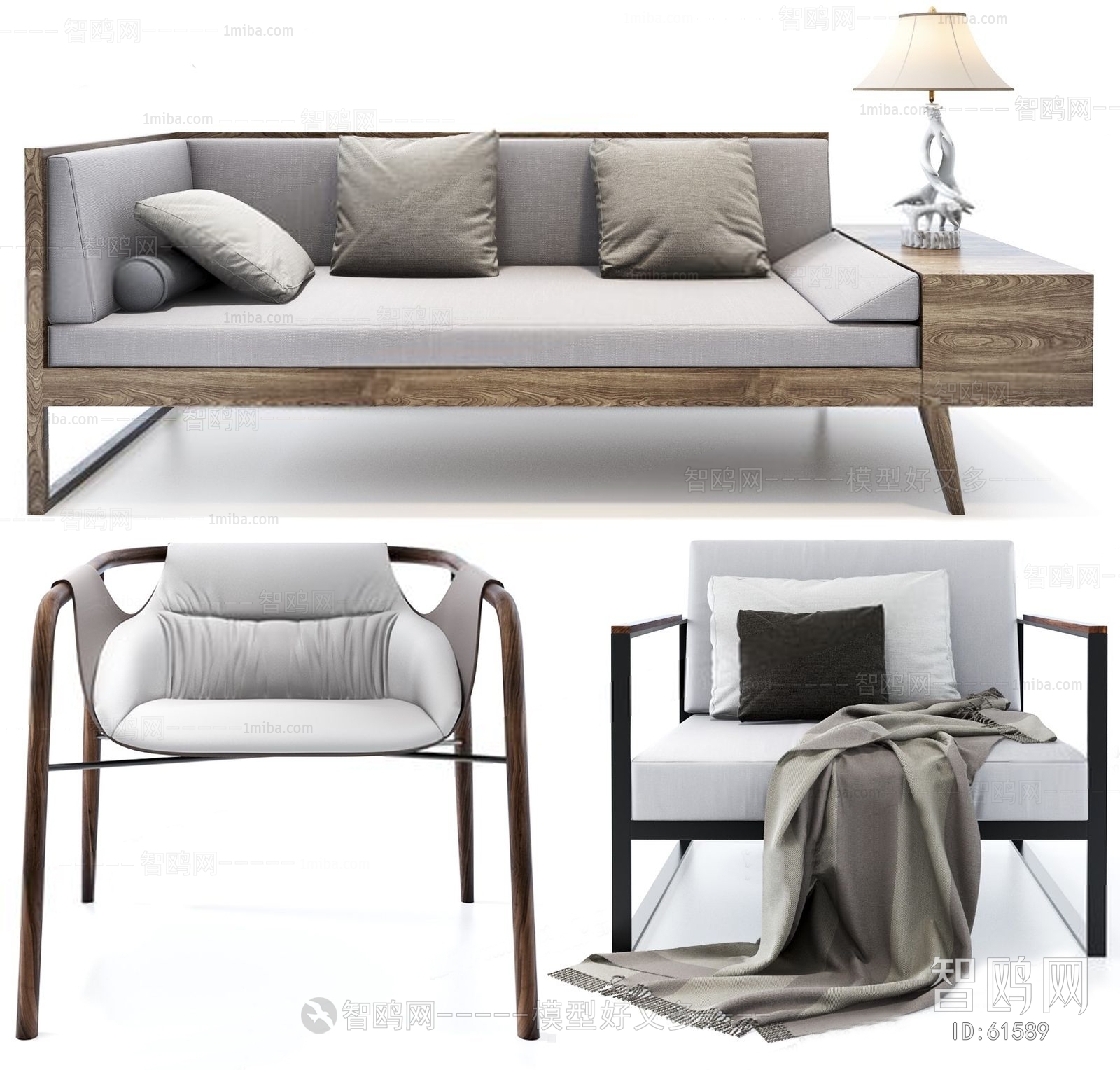 New Chinese Style Sofa Combination