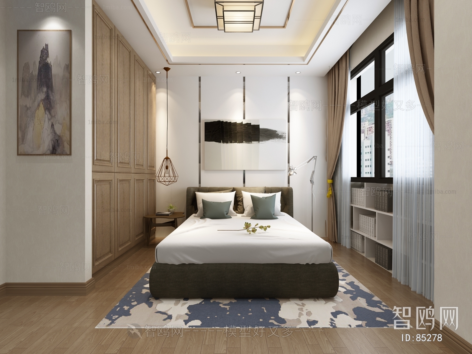 New Chinese Style Bedroom