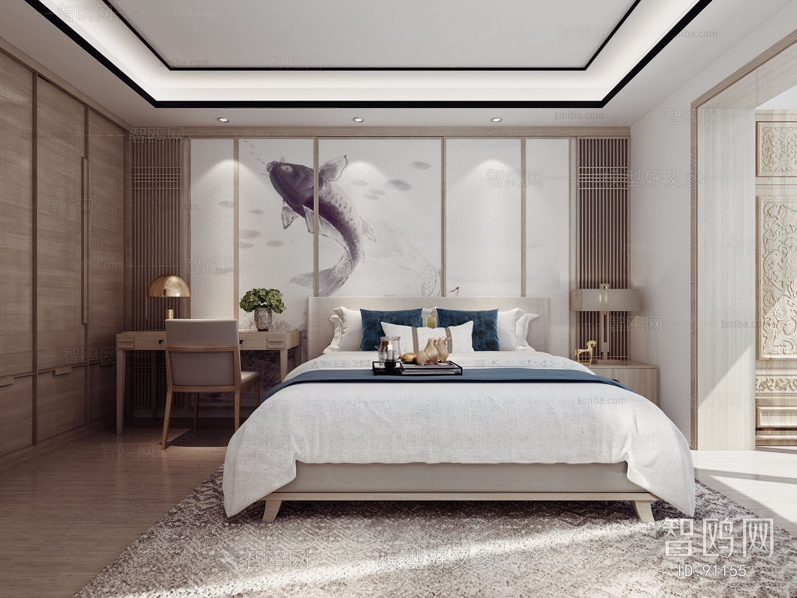 New Chinese Style Bedroom