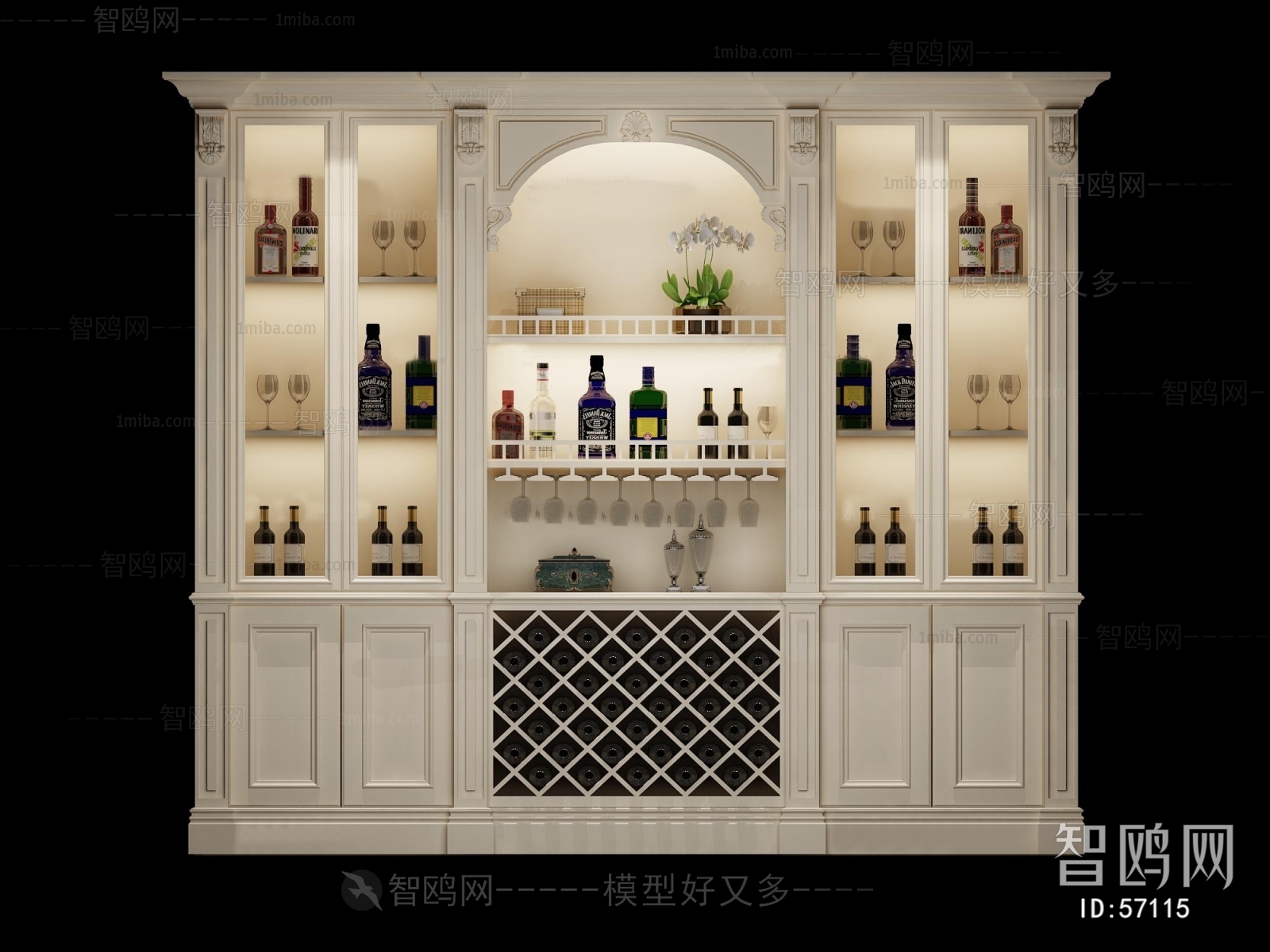 European Style Wine Cabinet