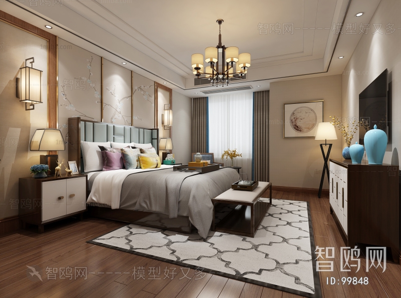 New Chinese Style Bedroom