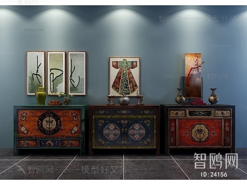 New Chinese Style Retro Style Side Cabinet/Entrance Cabinet