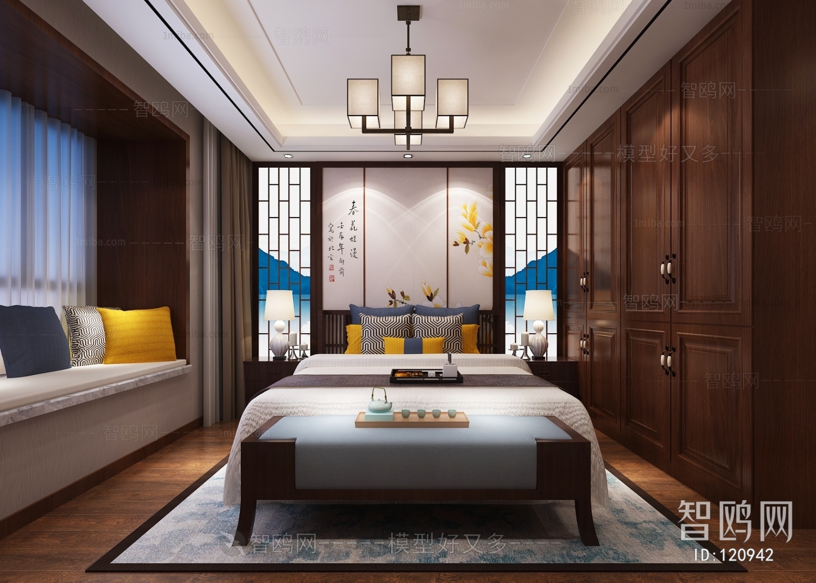 New Chinese Style Bedroom