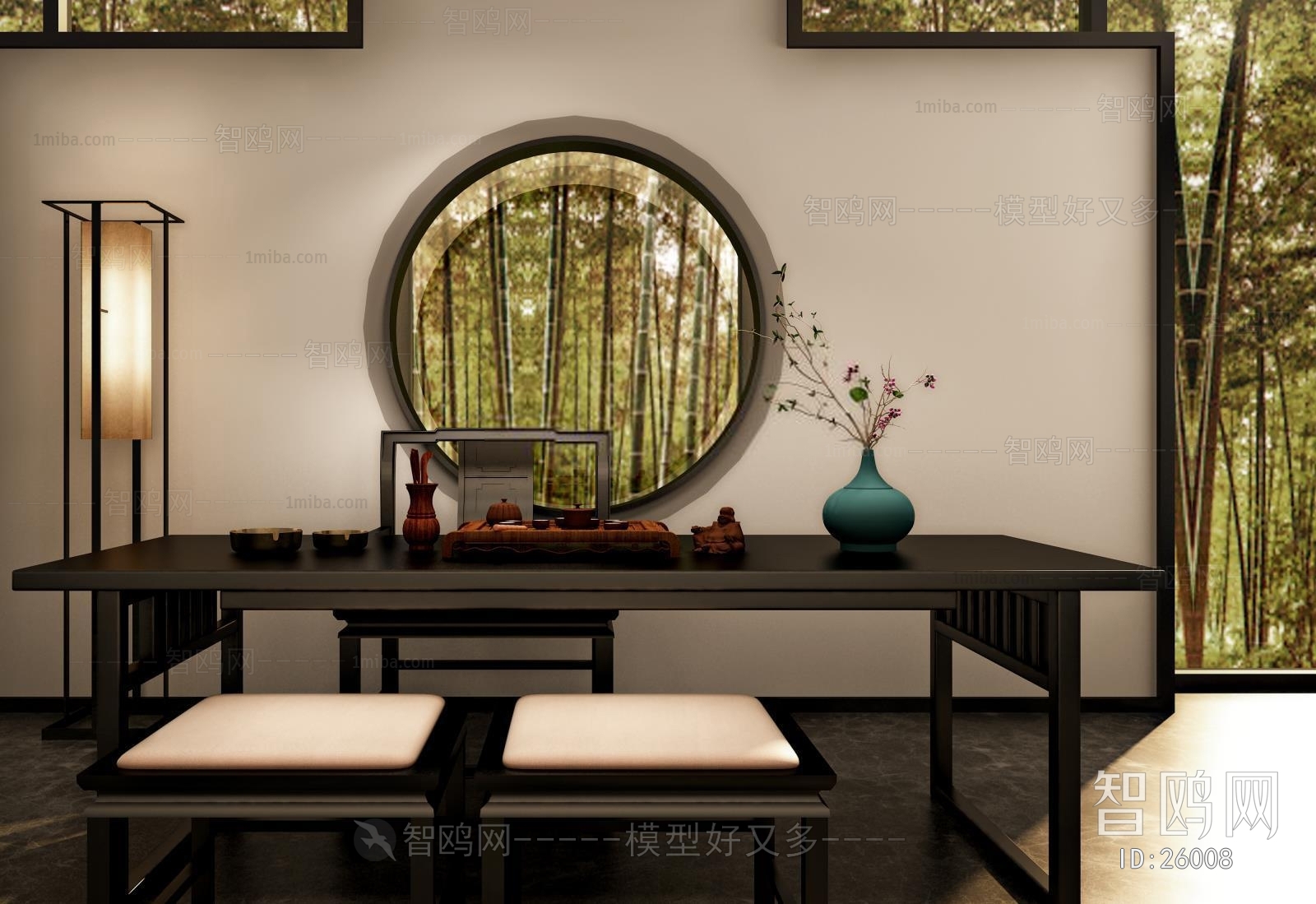 新中式品茶室休闲桌椅