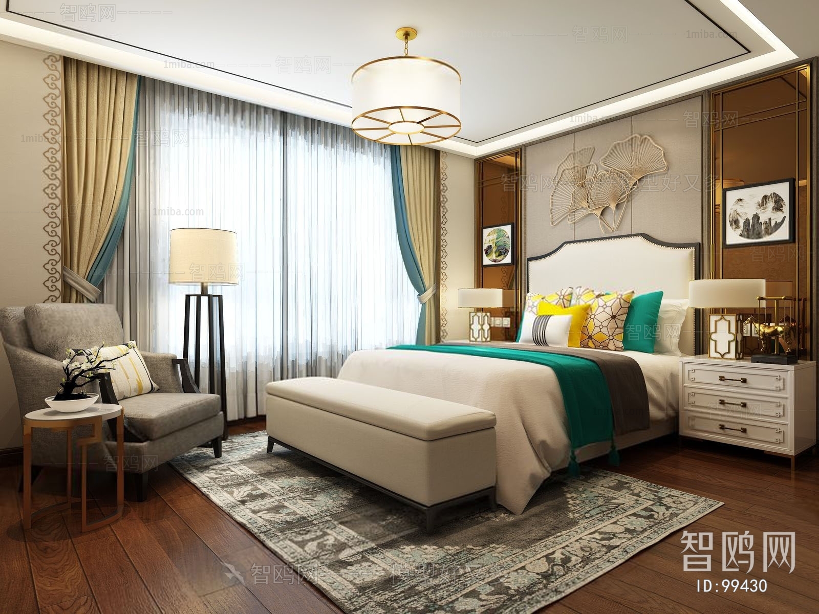 New Chinese Style Bedroom