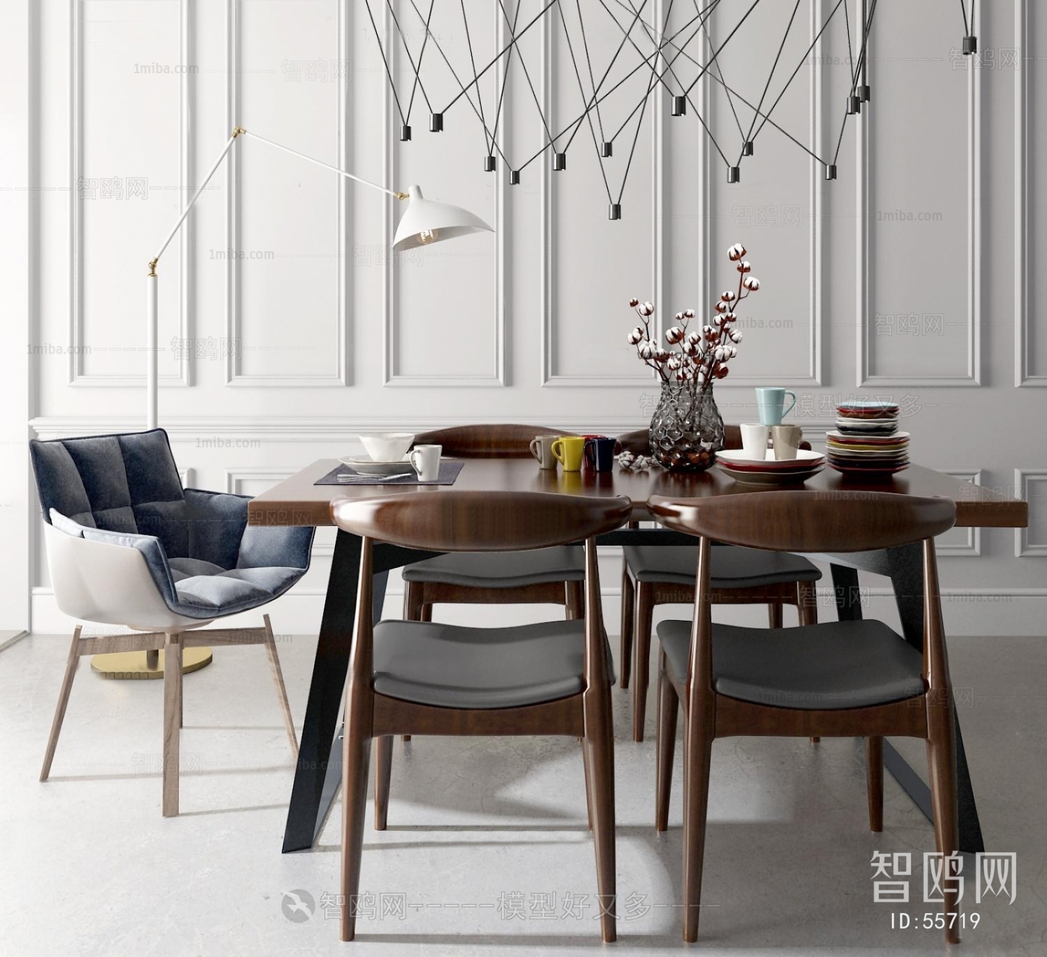 Nordic Style Dining Table And Chairs