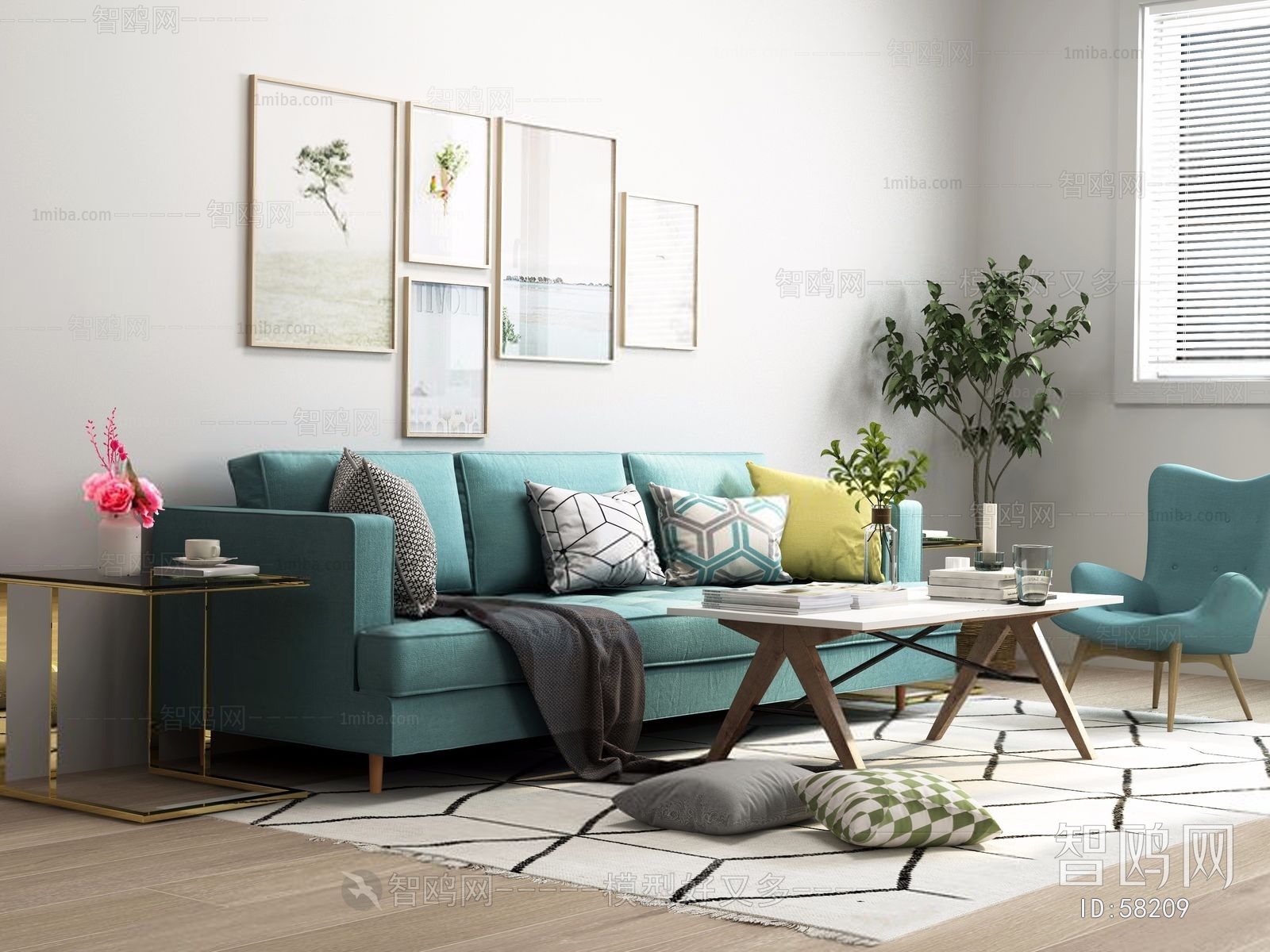 Nordic Style Sofa Combination