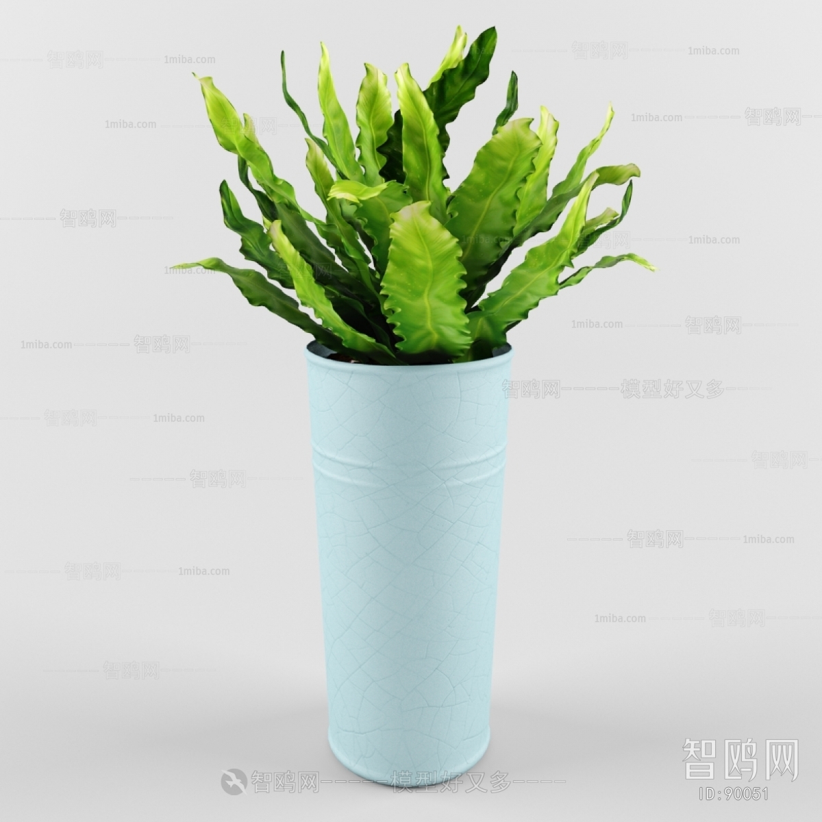 Modern Potted Green Plant