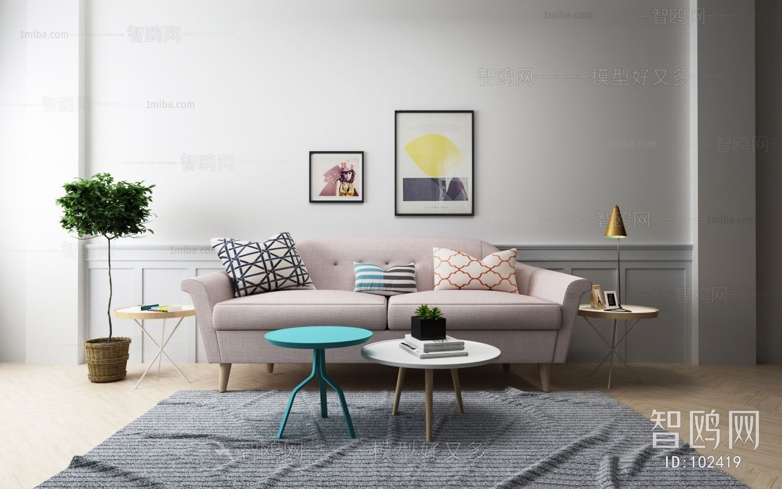 Nordic Style A Sofa For Two