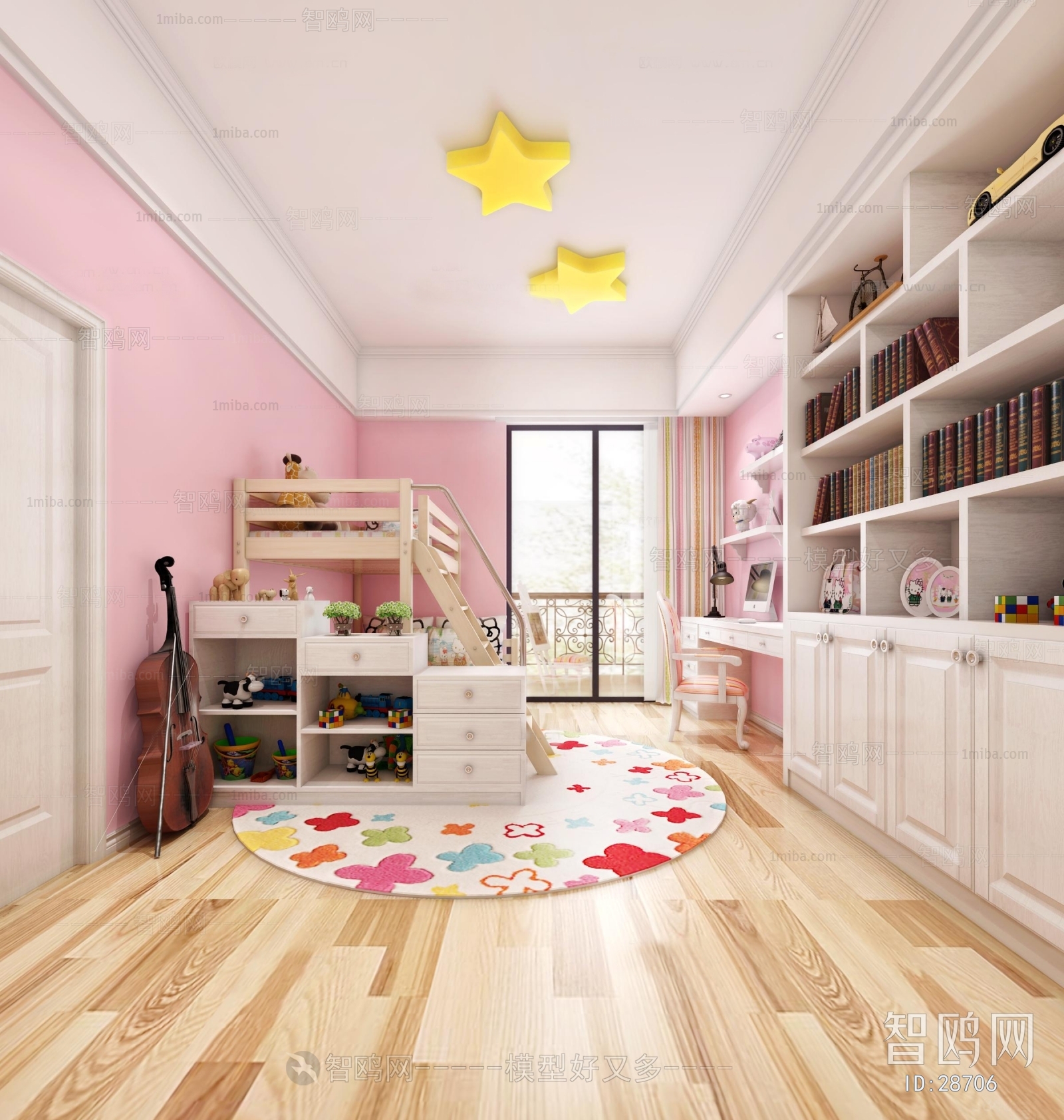 Simple European Style Children's Room