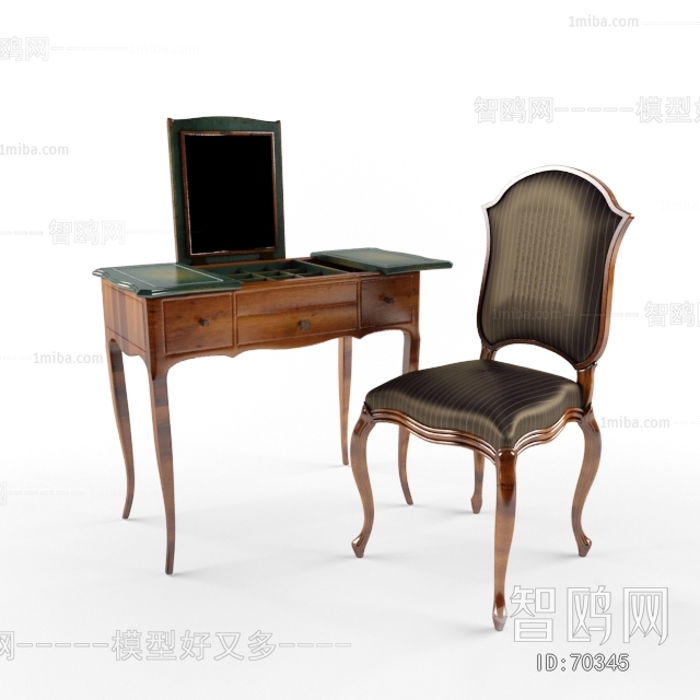 European Style Computer Desk And Chair