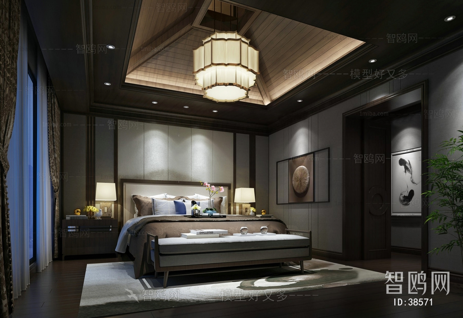 New Chinese Style Bedroom